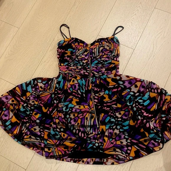 betsey johnson black butterfly dress Women's Midnight Bloom Dress in Black | Size Small